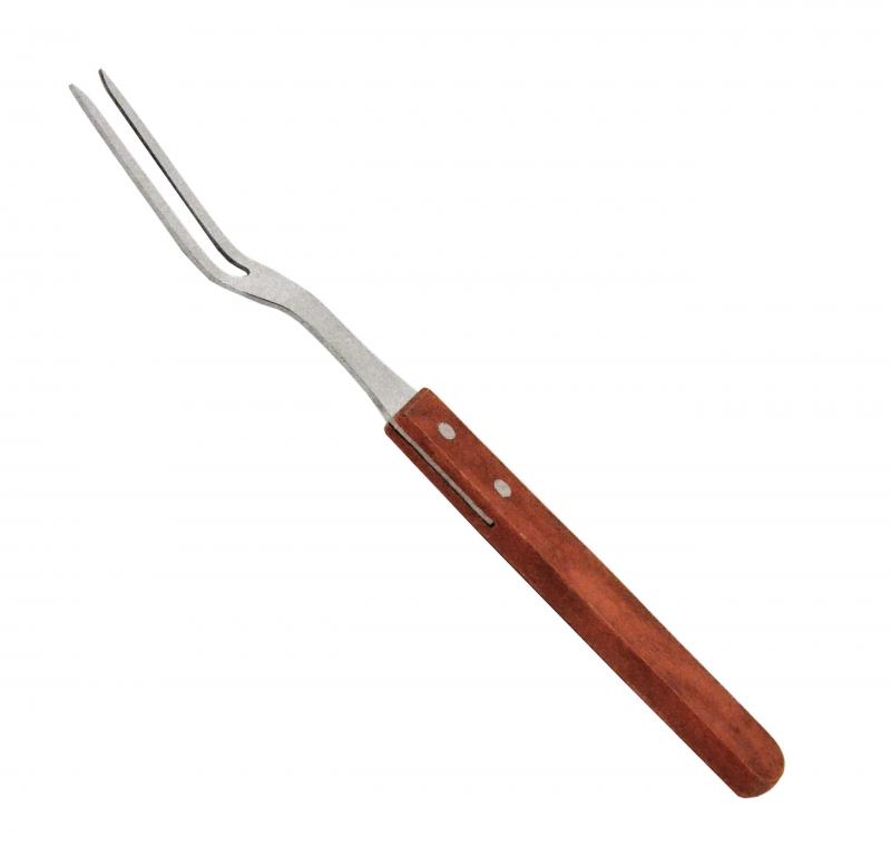 13-inch Pot Fork with Short Wood Handle